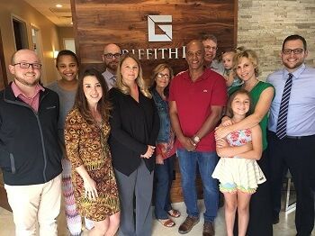The GriffithLaw team and a special client Artis