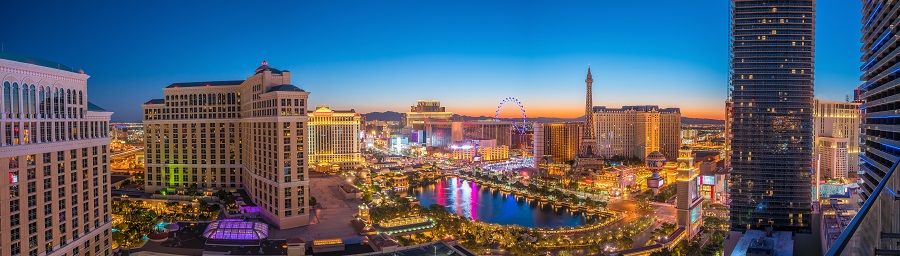 Arial view of the Las Vegas Strip