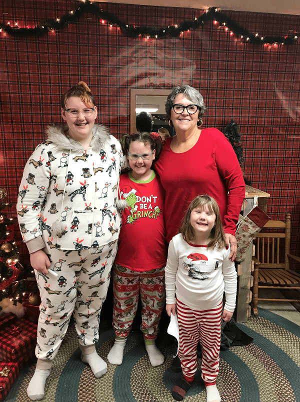 Mel with her grandkids