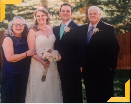 Our client Karen and her family who was severely injured in a tractor trailer accident