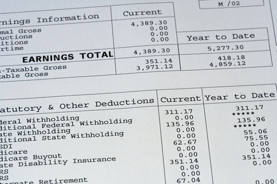 paystub earning statement