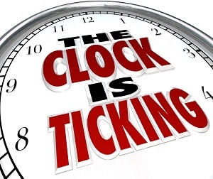 The clock is ticking graphic