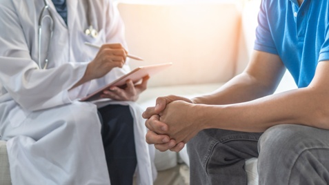 doctor talking to patient