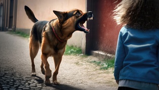 agressive-unleashed-dog-toward-child