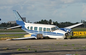 small airplane crash runway aviation disaster