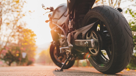 motorcycle on country road